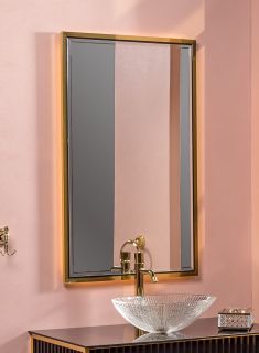 Зеркало Armadi Art Monaco 70см чёрный/золото 566-BG