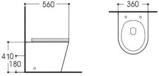 Унитаз приставной Aquatek Вега белый AQ1906-00