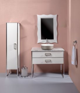 Тумба под раковину Armadi Art Monaco 80см белый/хром 867-080-WCR