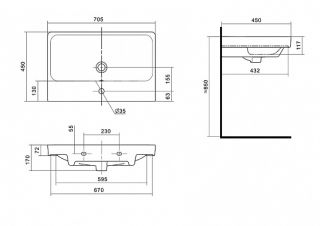 Мебельная раковина Santek Адриана 1WH501628 70см белый