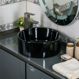 Накладная раковина Melana 7078AB-805 41см чёрный