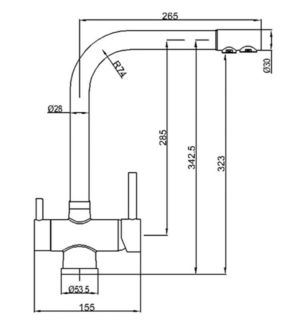 Смеситель для кухни ZORG Sanitary ZR 348 YF