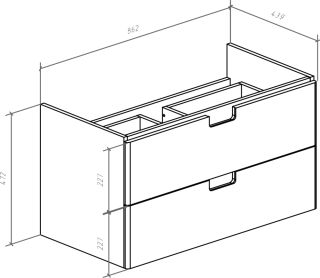 Тумба под раковину Bellezza Пегас 90см белый 00000007789