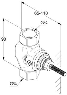 Встраиваемый вентиль DN 20 Kludi 29811