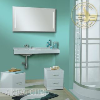 Раковина подвесная Акватон Отель левая 100см белый 1A70073NOT01L