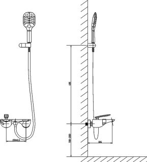 Смеситель для ванны с душем Timo Helmi белый/хром 4014/00-16Y