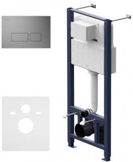 Инсталляция для подвесного унитаза Am.Pm Pro S с пневматической клавишей никель I012704.7031