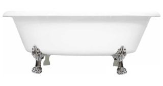 Ванна из искусственного камня AquaStone Оливия 180x90см ножки хром