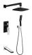 Душевой комплект Boheme Venturo 374-B-2 черный/хром