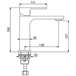 Смеситель для раковины Gappo G1083-8 белый/хром
