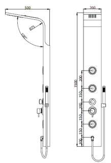 Душевая панель RGW SP-04 21140104-10 хром