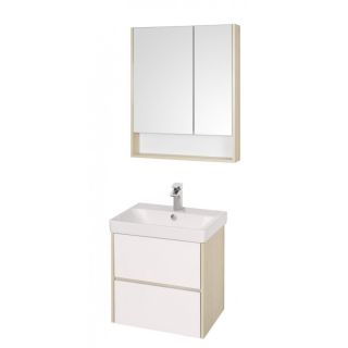 Зеркальный шкаф Акватон Сканди 70см белый/дуб верона 1A252202SDB20