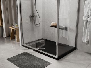 Душевой поддон из искусственного камня WasserKRAFT Abens 140x90 20T36 Черный матовый