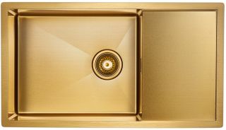 Мойка кухонная Paulmark Platte PM807844-BG брашированное золото
