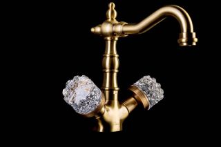 Смеситель для раковины Boheme Crystal бронза 312-CRST