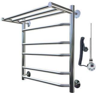 Электрический полотенцесушитель Тругор Браво 3 П с полкой 60x40см хром Браво3/элТЭН6040П