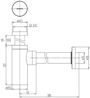 Сифон для раковины Allen Brau Priority 5.31025-00 Хром