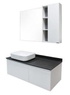 Тумба COMFORTY Милан-120 00-00014697, с графитовой столешницей с раковиной Comforty 78189