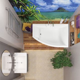 Акриловая ванна VagnerPlast Veronela Offset VPBA160VEA3PX правая 160x105см белый