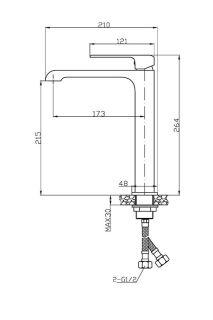 Agger Magic A3012100 Однозахватный смеситель для раковины высокий, хром