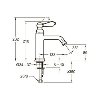 Смеситель для раковины Jacob Delafon  Louise E24360-BL