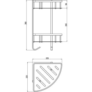 Полка корзина Rav Slezak Yukon YUA0800CMAT угловая Черная матовая