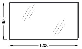 Зеркало 120 см Jacob Delafon ODEON UP EB1085-NF