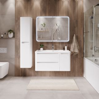 Тумба подвесная под раковину Grossman Адель 109003 90см белый