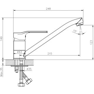 Смеситель для кухни Koller Pool Stream ST0950