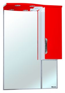 Зеркало-шкаф с подсветкой Bellezza Лагуна 65см правый красный 00000001097