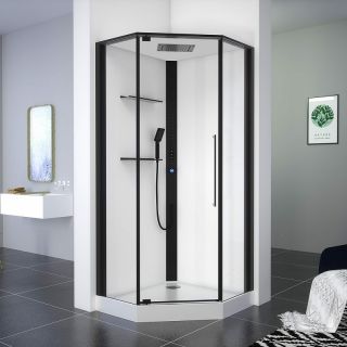 Душевая кабина Black and White Galaxy G8035 90x90 8035000 с гидромассажем