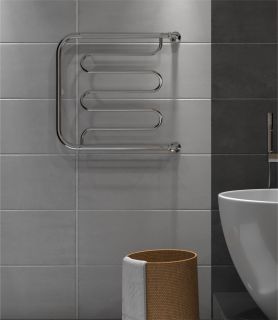 Полотенцесушитель водяной Indigo Фокстрот Liana FLW60-40P с полкой 60x40 см хром