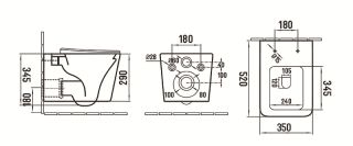 Унитаз CeramaLux 5170MW подвесной с сиденьем Микролифт