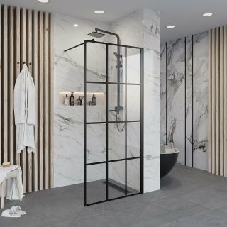 Душевая перегородка Niagara NG-685-11BLACK 110см чёрный/прозрачное