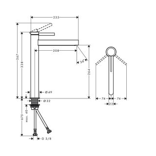 Смеситель Hansgrohe Finoris 76070700 для раковины