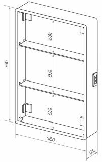 Зеркальный шкаф с подсветкой Misty Элиот 60см левый белый