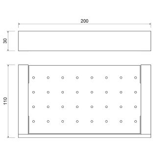 Металлическая полка Timo Petruma 15222/03 Черная матовая