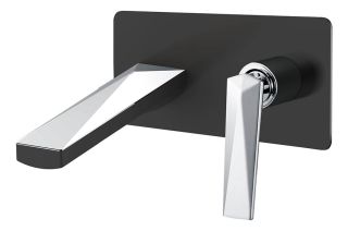 Смеситель встраиваемый Boheme Venturo для раковины чёрный/хром 375-B