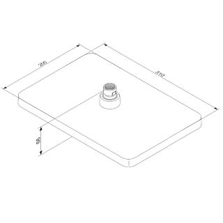 Верхний душ Damixa Merkur 940050300 Черный