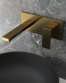 Встраиваемый смеситель для раковины Boheme Qubic 475-BR бронза