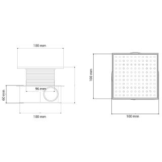 Душевой трап Boheme Smart Design 984-10-G 10см золото
