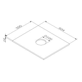 Столешница под раковину AM.PM Func 60 M8FST0601WG Белая глянцевая