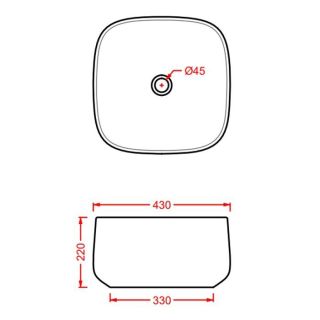 Раковина ArtCeram Cognac COL006 05 34 белая 43 см