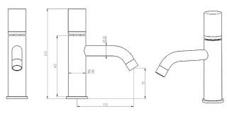 Смеситель для раковины Boheme Stick 121-BB чёрный