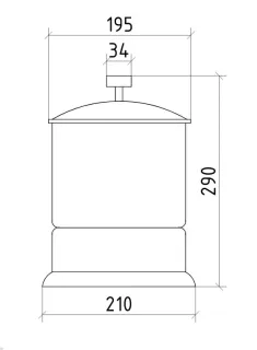 Ведро Boheme Royal Cristal 10927-G-B золото/чёрный
