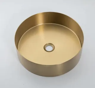 Накладная раковина Gappo GX101-3 40 см золотой сатин