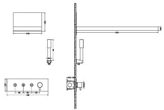 Душевая система Boheme Fusion 131-2-MW с термостатом белый матовый