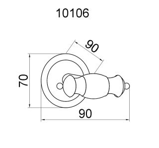 Крючок двойной Boheme Palazzo Nero золото 10156