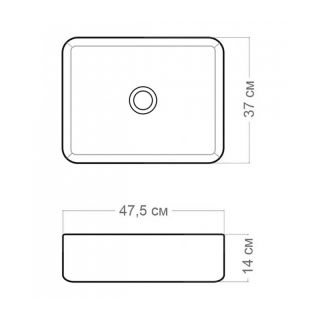 Раковина чаша Maretti UM13NS03-985, серая