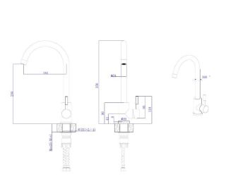 Смеситель для кухонной мойки RUSH Melos (SUS1101-22)